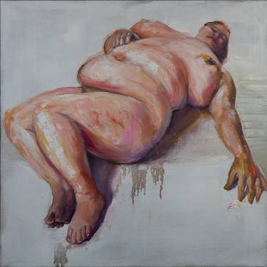 Original Expressionism Nude Painting by Cornelia Es Said