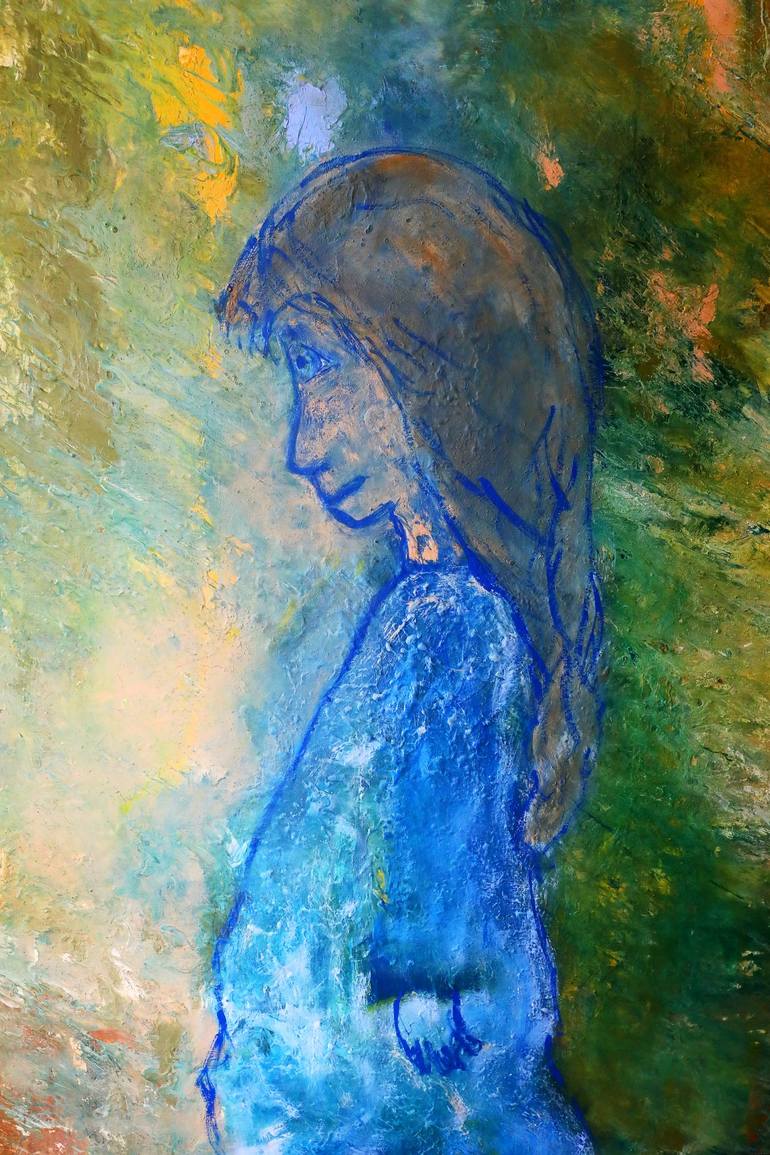 Original Expressionism People Painting by Ivana Dostal