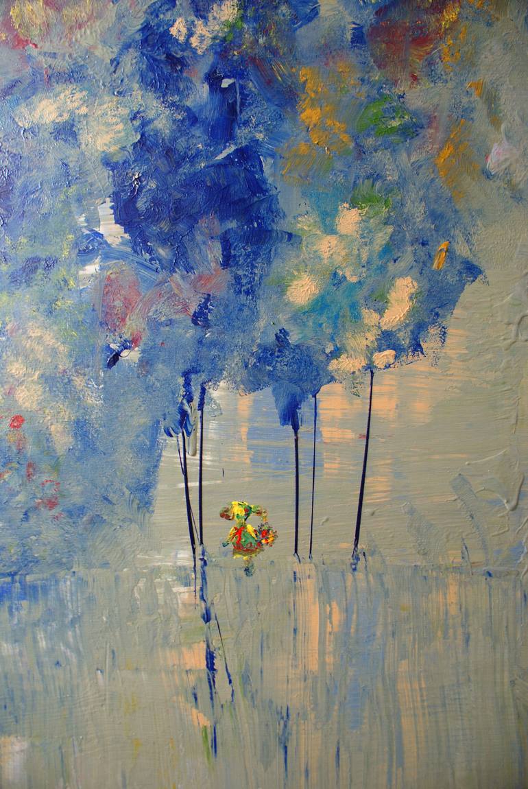 Original Abstract Expressionism Nature Painting by Ivana Dostal