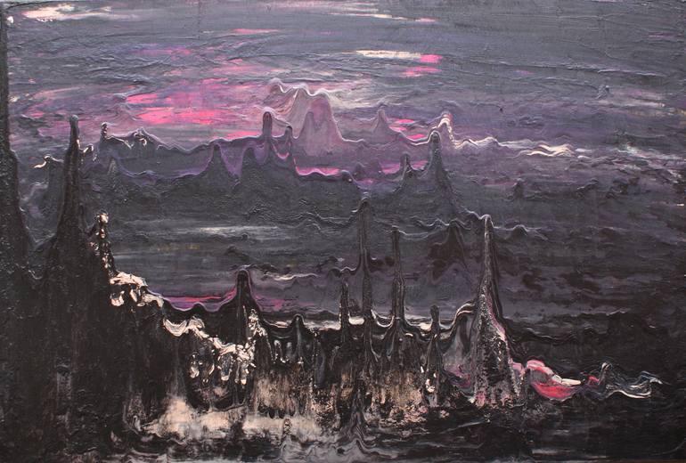 Original Abstract Expressionism People Painting by Ivana Dostal