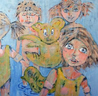 Original Expressionism Kids Paintings by Ivana Dostal