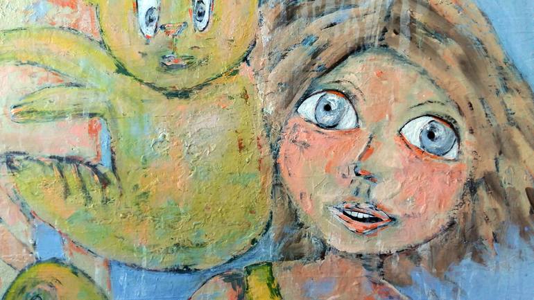 Original Expressionism Kids Painting by Ivana Dostal