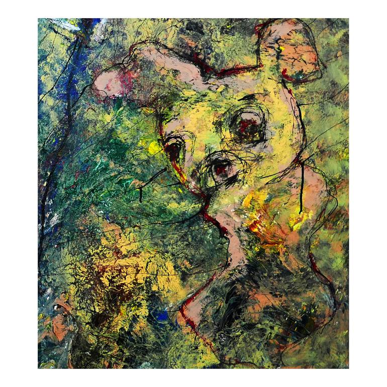 Original Abstract Children Painting by Ivana Dostal