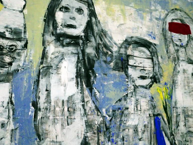 Original Expressionism Family Painting by Ivana Dostal