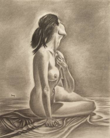 Original Figurative Nude Drawings by Danny Dickerson