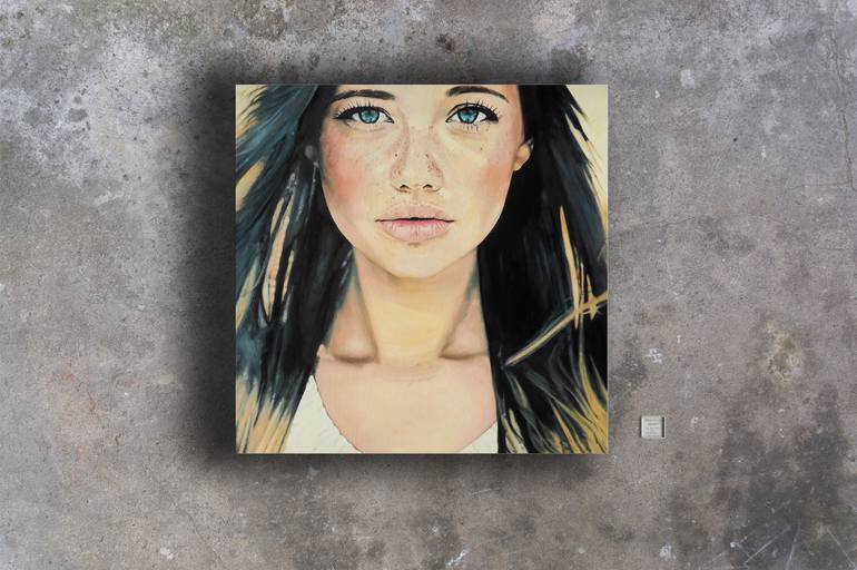 Original Modernism Women Painting by Sandy Broenimann