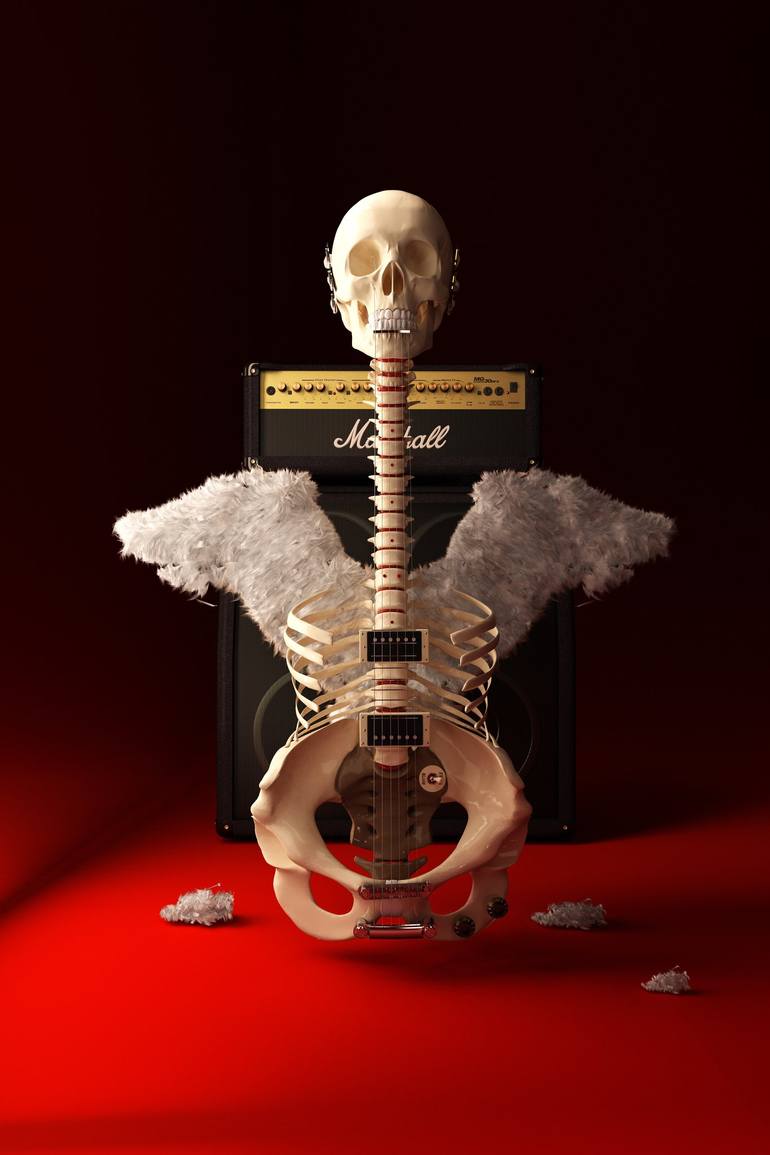 skulls and guitars