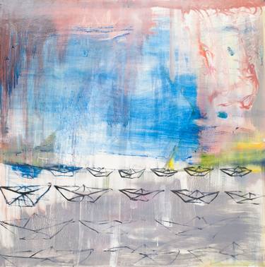 Print of Abstract Boat Paintings by Karolina Zglobicka