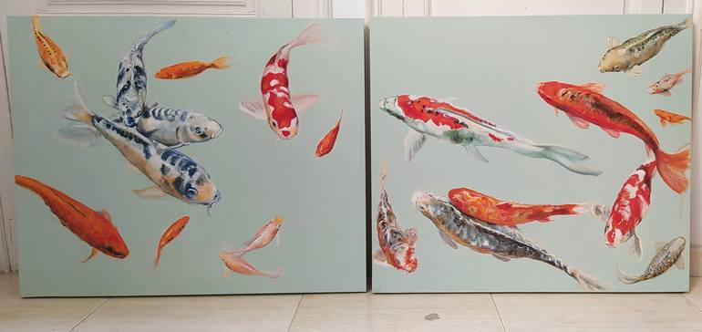 Original Contemporary Fish Painting by Valeria Pesce