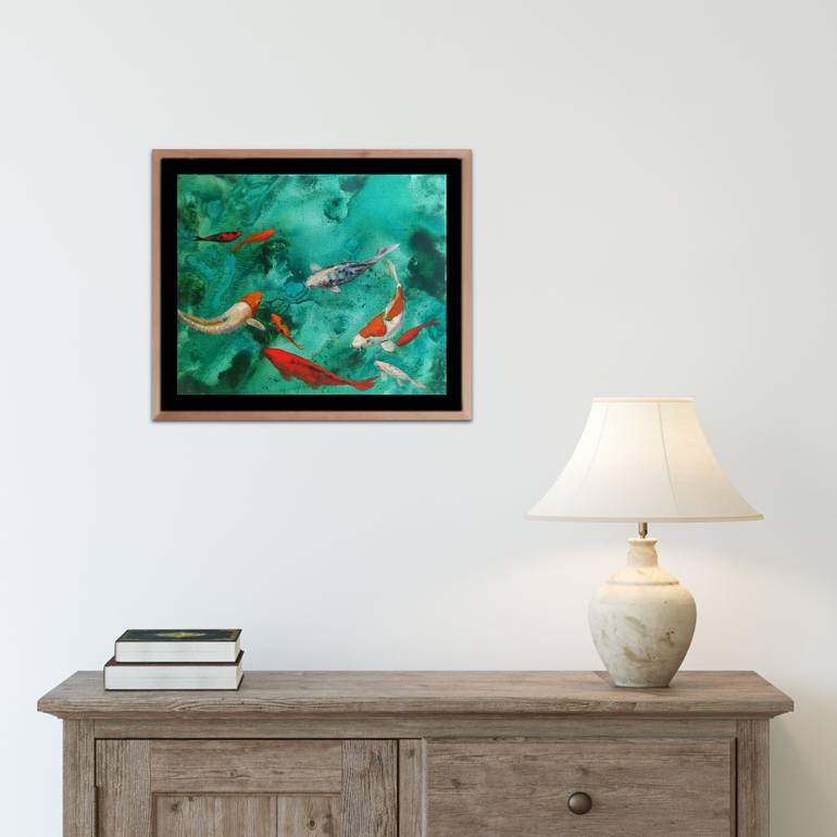 Original Expressionism Fish Painting by Valeria Pesce