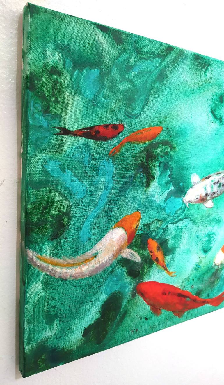 Original Expressionism Fish Painting by Valeria Pesce