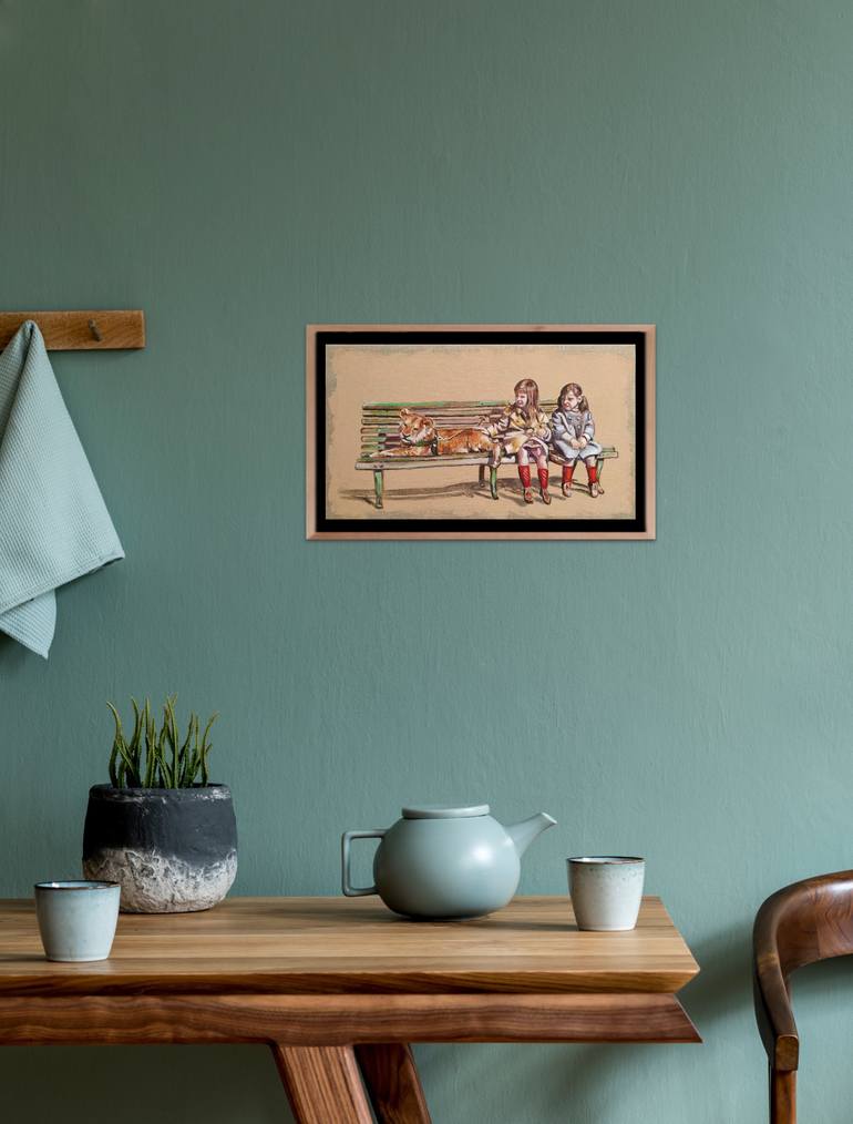 Original Figurative Children Painting by Valeria Pesce