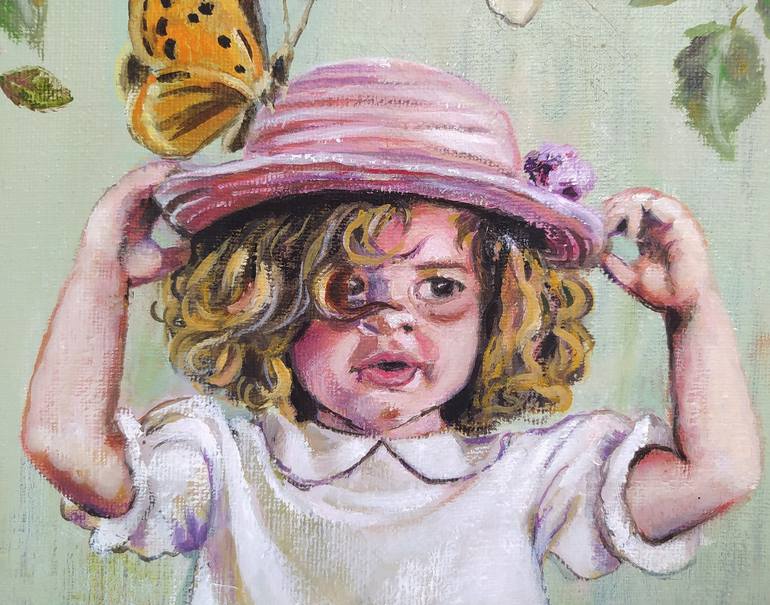 Original Figurative Children Painting by Valeria Pesce