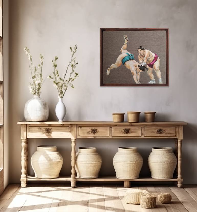 Original Minimalism Sports Painting by Valeria Pesce