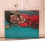 Smiling woman underwater with red swimming suite.
Is part of a series called "mediterreanean mermaids" that was exposed in a Barcelona gallery in 2013.
Signed on the reverse, oil on canvas.
Professionally and safely packed for delivery.