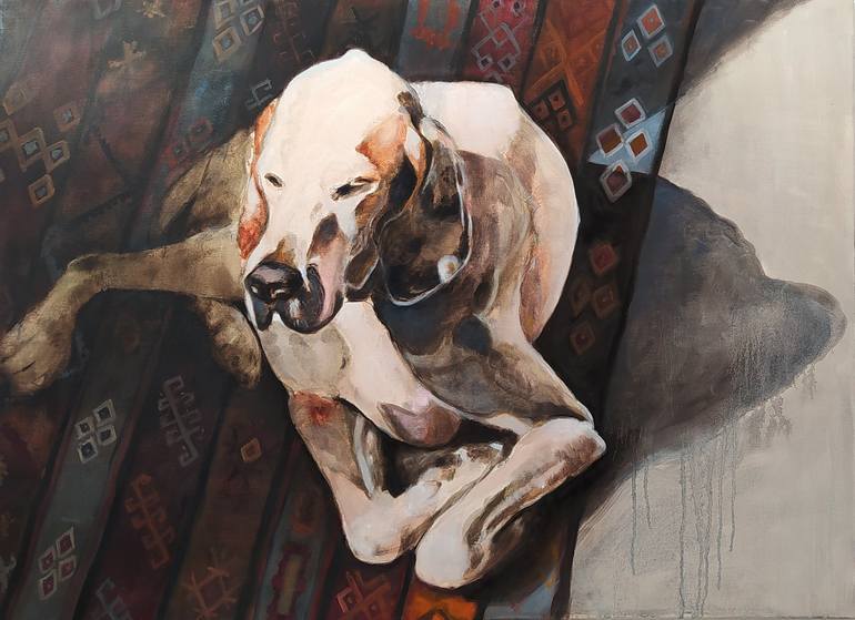 Lazy dog Painting by Valeria Pesce Saatchi Art