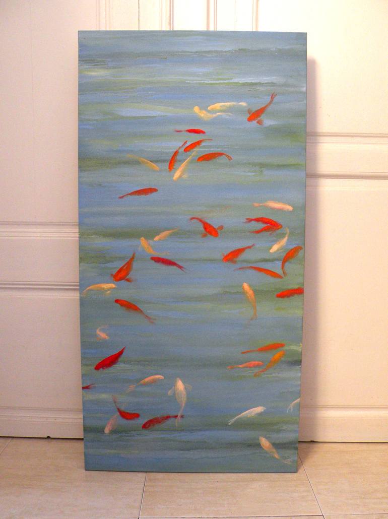 Original Abstract Fish Painting by Valeria Pesce