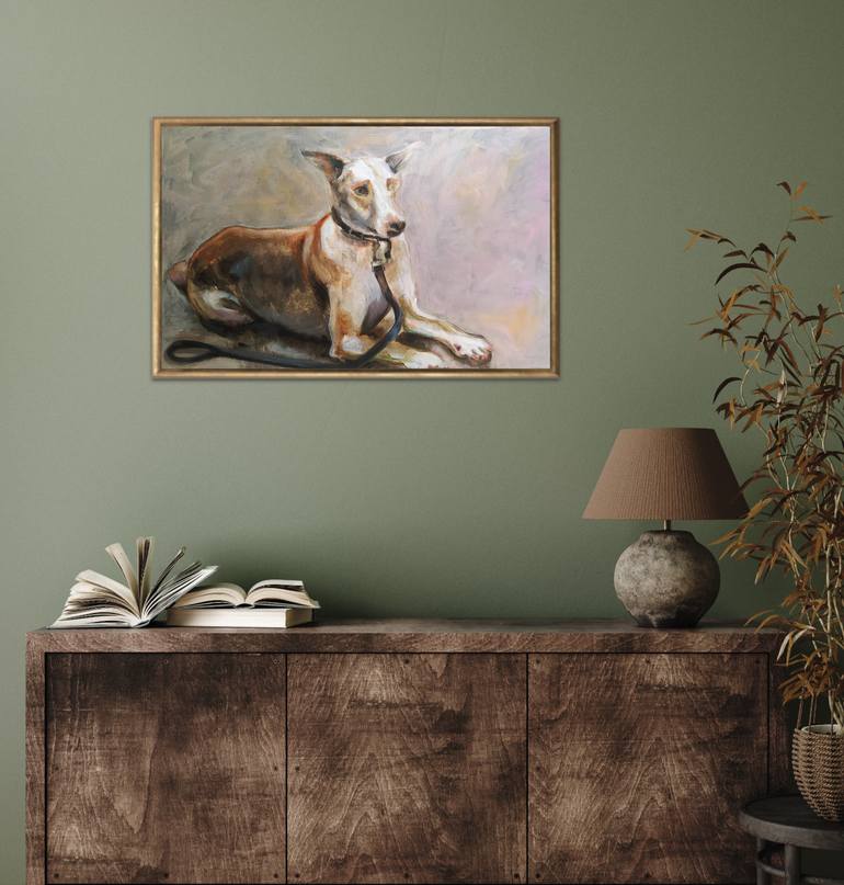 Original Figurative Dogs Painting by Valeria Pesce