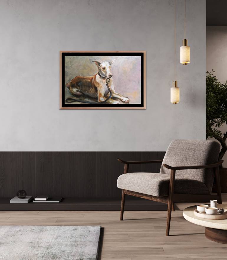 Original Figurative Dogs Painting by Valeria Pesce