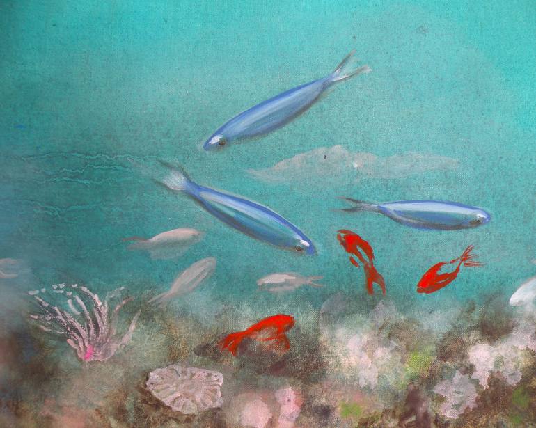 Original Fine Art Fish Painting by Valeria Pesce