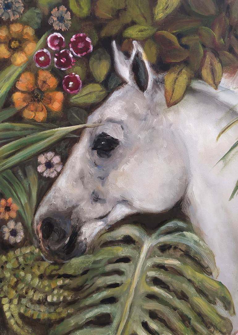 Original Fine Art Horse Painting by Valeria Pesce