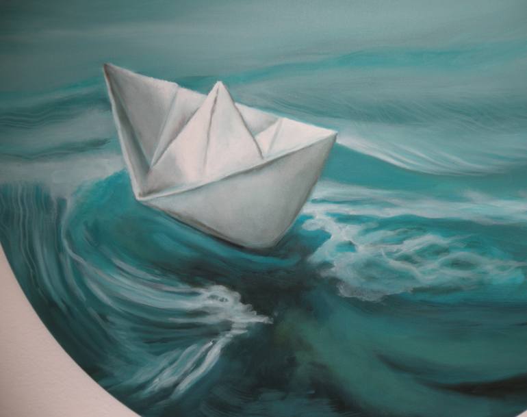 Original Fine Art Boat Painting by Valeria Pesce