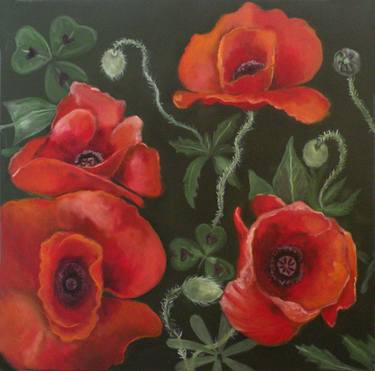 Original Fine Art Floral Paintings by Valeria Pesce