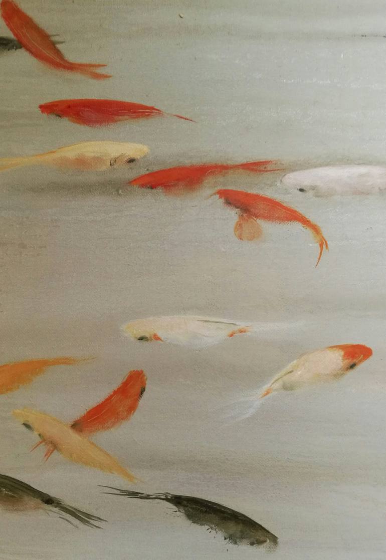 Original Fine Art Fish Painting by Valeria Pesce