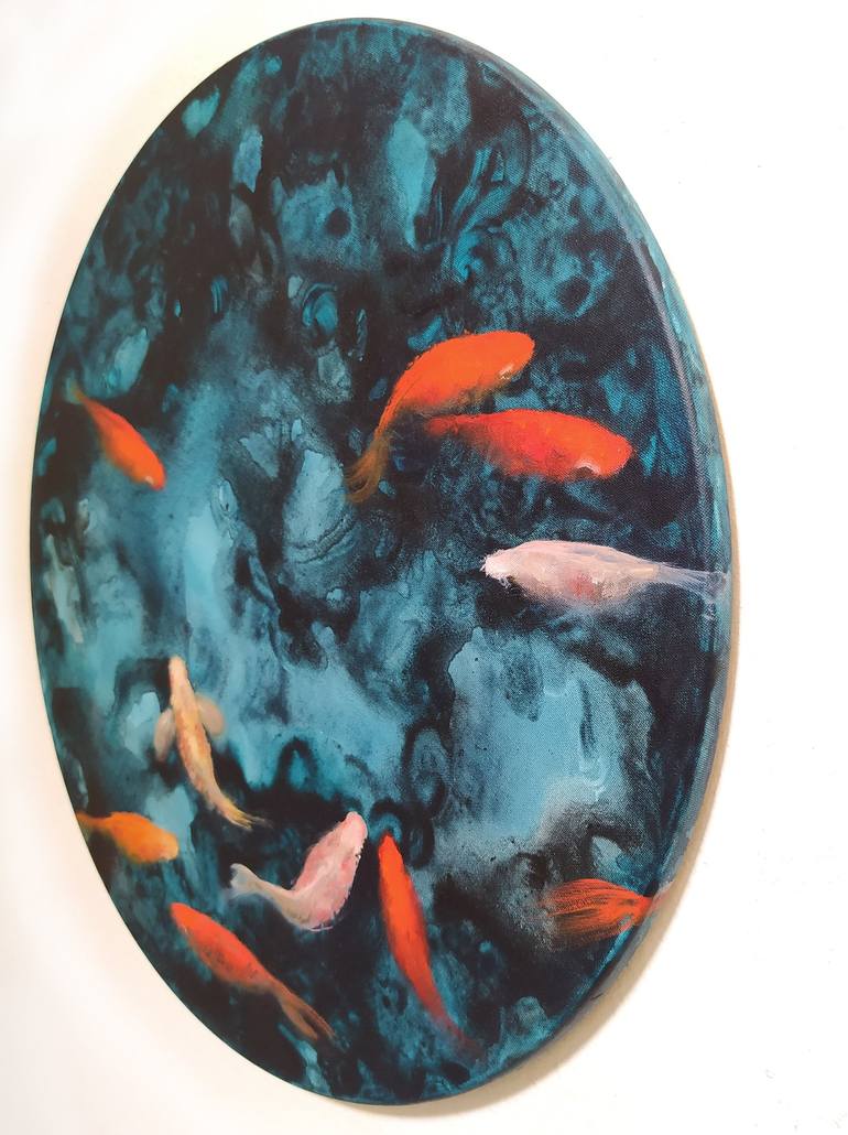 Original Fine Art Fish Painting by Valeria Pesce