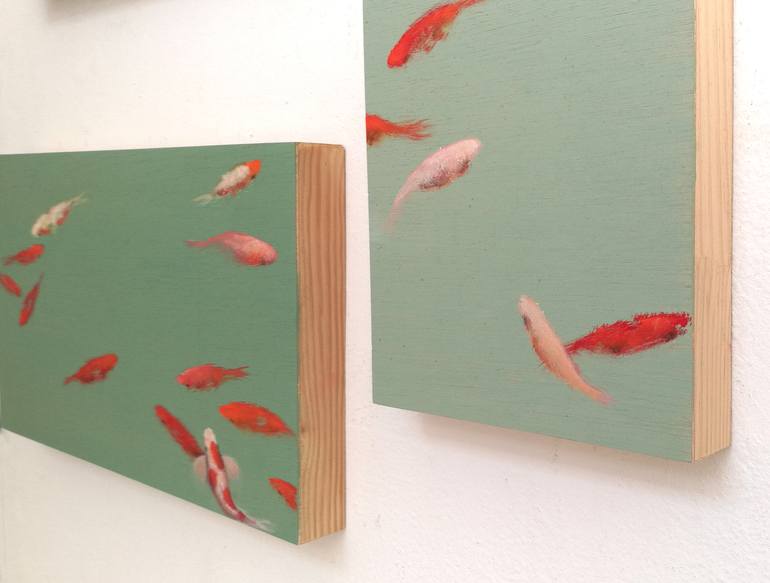 Original Minimalism Fish Painting by Valeria Pesce