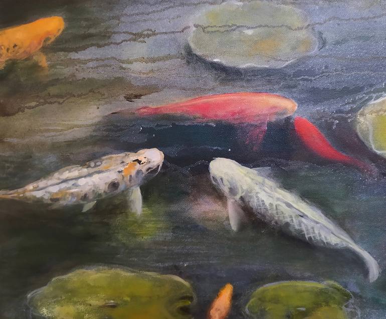 Original Fine Art Fish Painting by Valeria Pesce