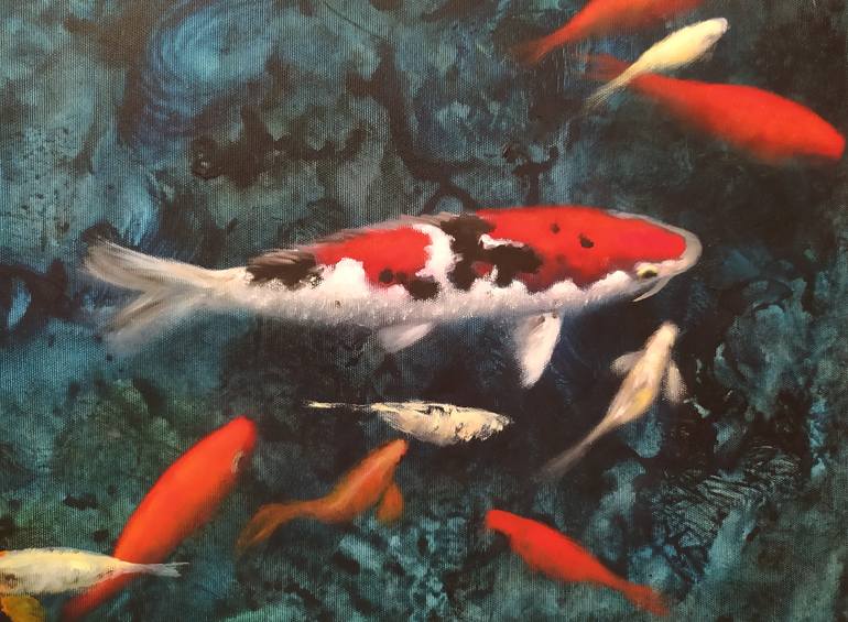 Original Fine Art Fish Painting by Valeria Pesce