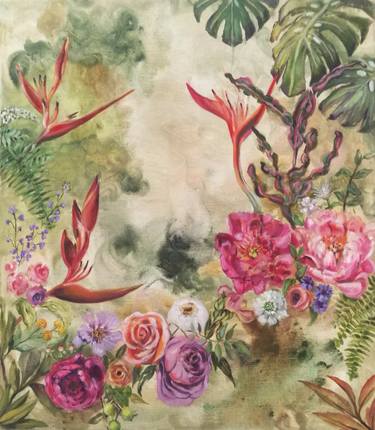 Original Figurative Floral Paintings by Valeria Pesce