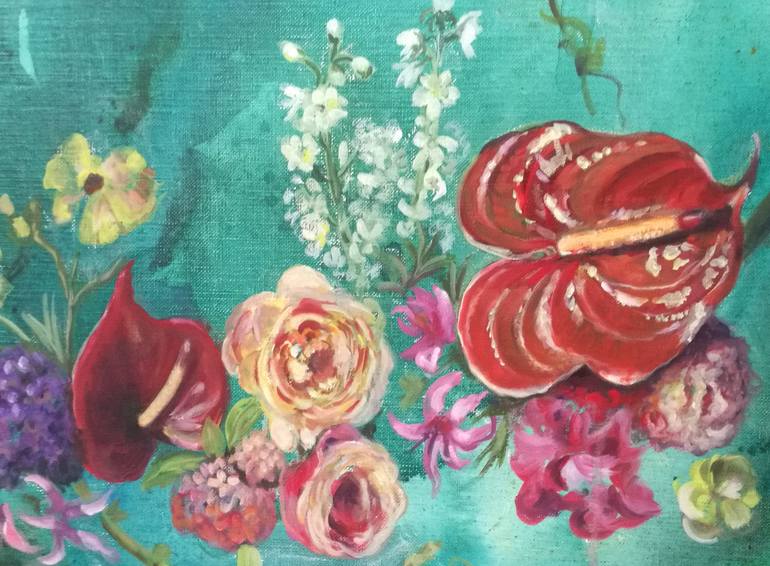 Original Fine Art Floral Painting by Valeria Pesce