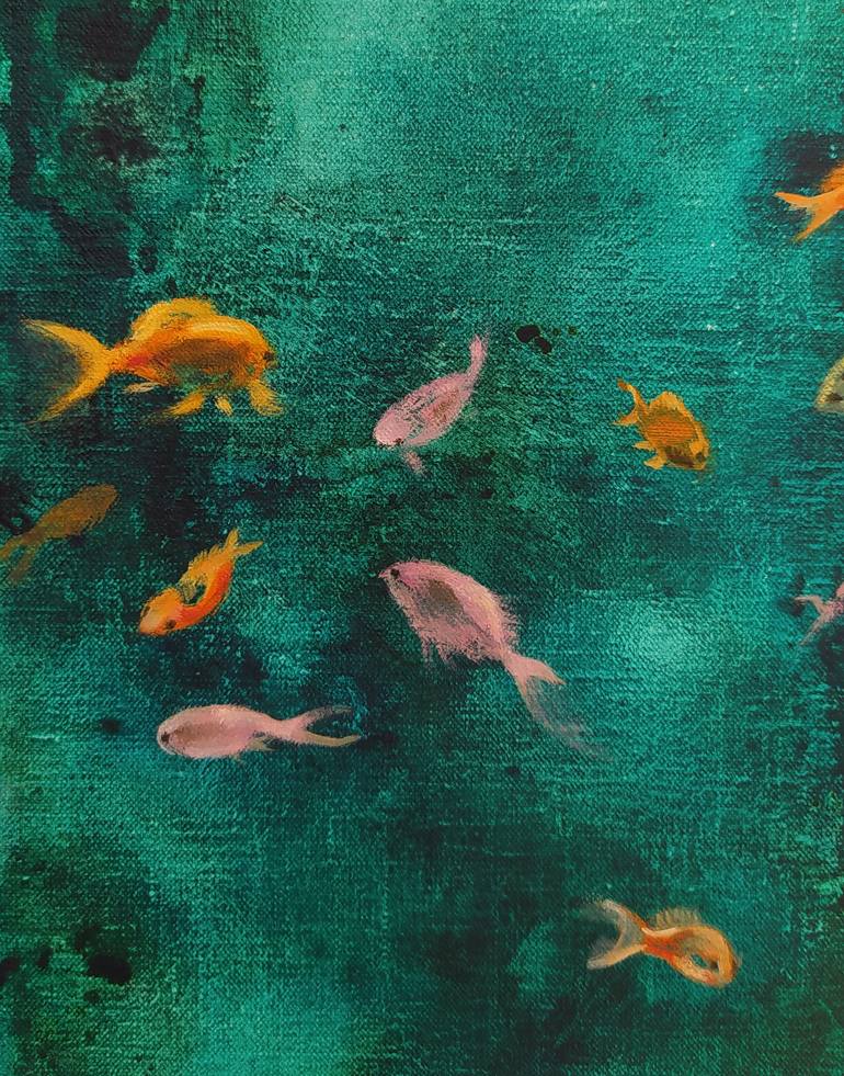 Original Figurative Fish Painting by Valeria Pesce