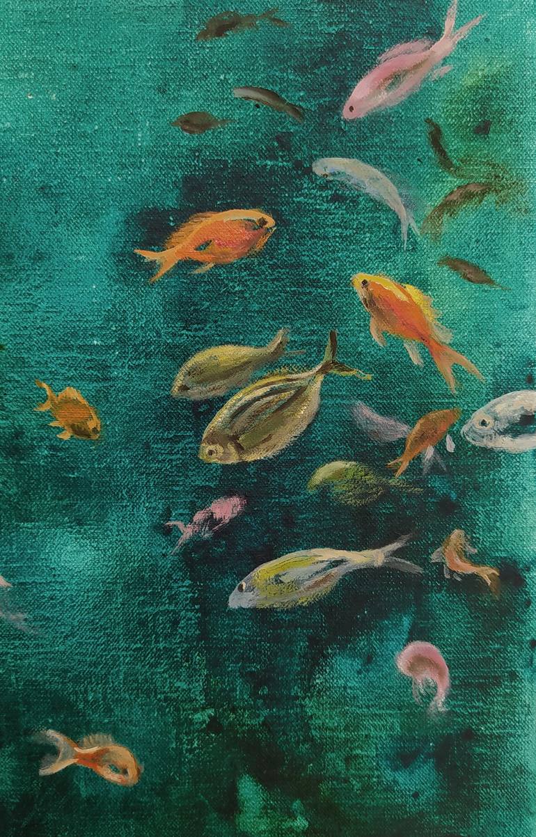 Original Figurative Fish Painting by Valeria Pesce