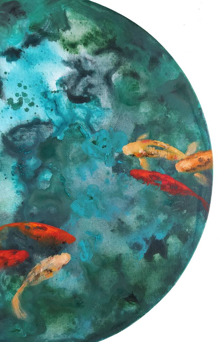 Original Expressionism Fish Painting by Valeria Pesce