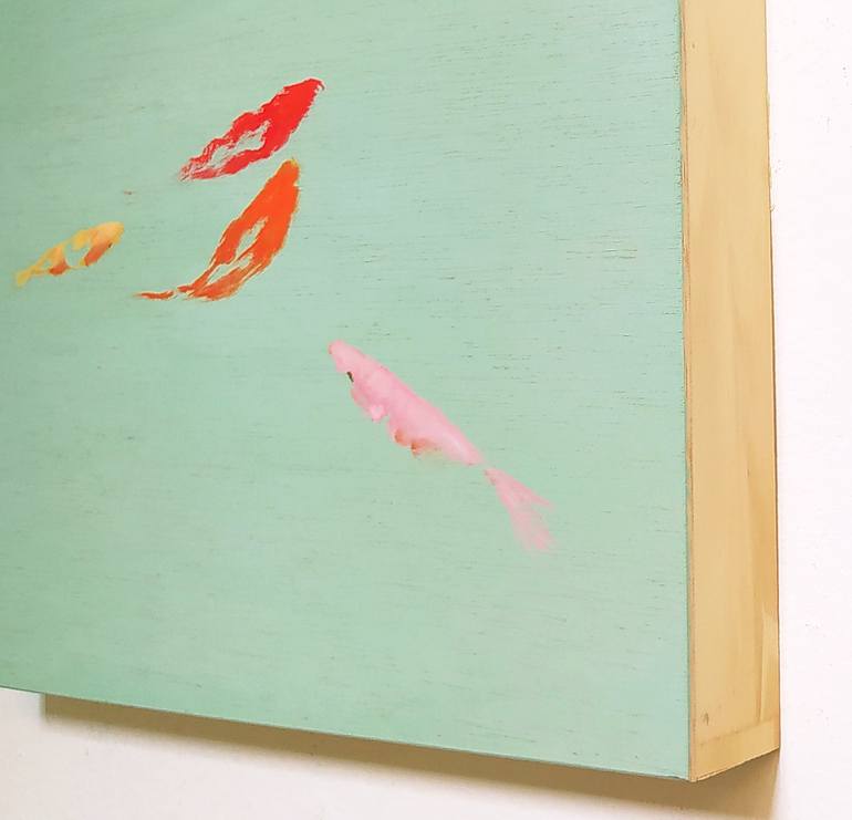 Original Minimalism Fish Painting by Valeria Pesce
