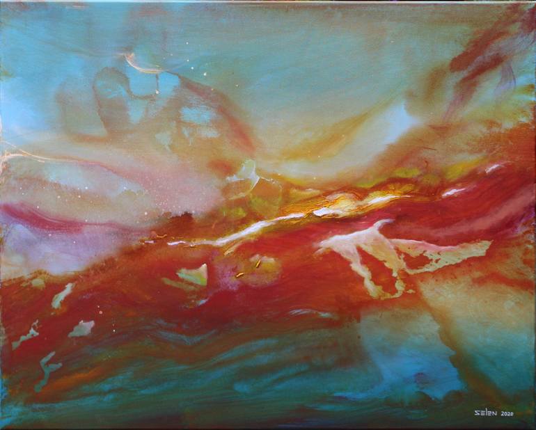 Original Abstract Painting by Frank Selen  Abstract Art on Canvas  Time