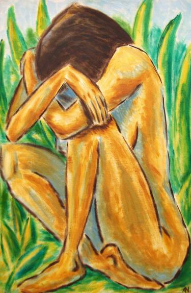 NUDE GIRL - Oil painting on canvas thumb