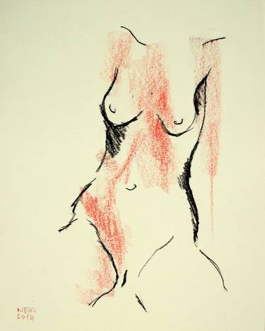 Print of Abstract Expressionism Erotic Drawings by Alessandro Nesci