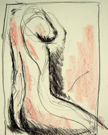 ABSTRACT EROTIC NUDE GIRL #06 (Charcoal and graphite drawing of nude european and asian girls series) thumb