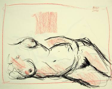 Original Abstract Expressionism Nude Drawings by Alessandro Nesci