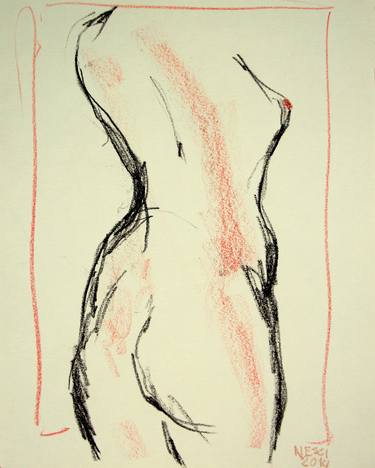 Original Abstract Nude Drawings by Alessandro Nesci