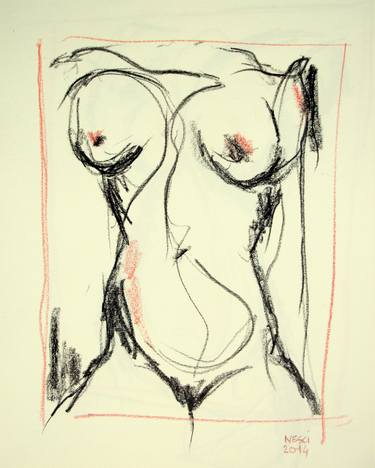 Print of Abstract Expressionism Erotic Drawings by Alessandro Nesci