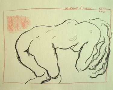 Original Expressionism Body Drawings by Alessandro Nesci