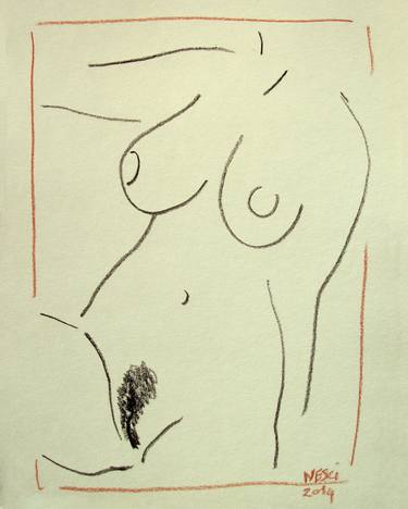 Original Expressionism Body Drawings by Alessandro Nesci