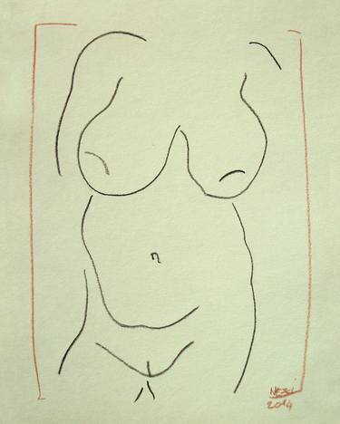Original Expressionism Erotic Drawings by Alessandro Nesci
