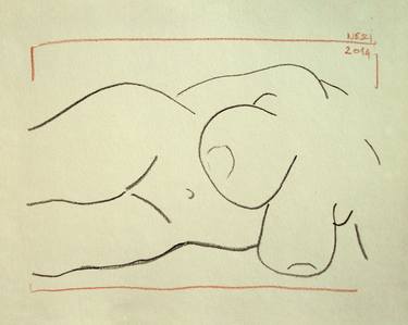Original Expressionism Body Drawings by Alessandro Nesci