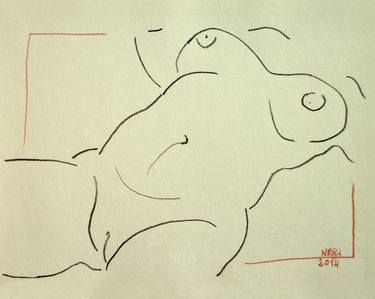 Original Figurative Nude Drawings by Alessandro Nesci